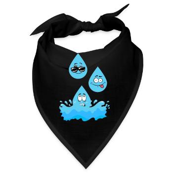 Tropfen auf den heißen Stein - Bandana - Schwarz - Vorne