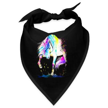 Spanisches Pferd - Bandana - Schwarz - Vorne