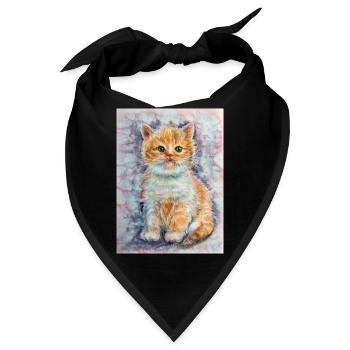 Little kitty. Kitten. - Bandana - Schwarz - Vorne