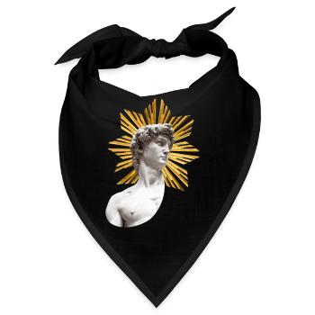 David mit Heiligenschein | Michelangelo - Bandana - Schwarz - Vorne