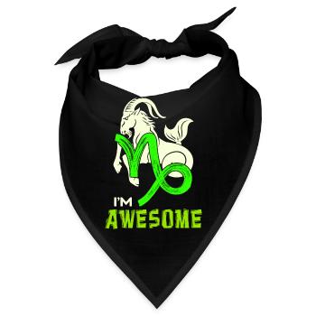 Cool Steinbock Statement Tierkreiszeichen Esoterik - Bandana - Schwarz - Vorne