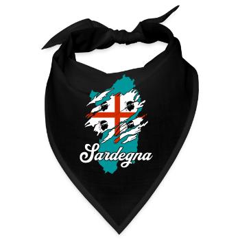 Sardinien Insel - Bandana - Schwarz - Vorne