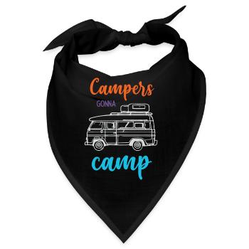 Camper auf dem Weg zum Camp - Bandana - Schwarz - Vorne