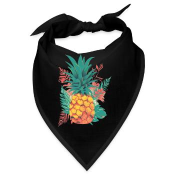 Tropische Fiesta: Ananas-Party! - Bandana - Schwarz - Vorne