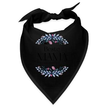 Beste Mama - Bandana - Schwarz - Vorne