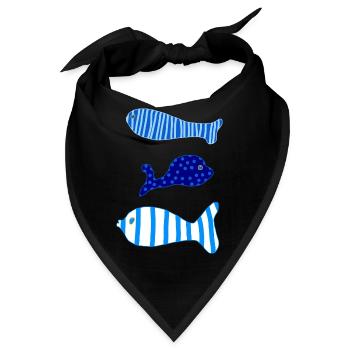 Drei Fische - Bandana - Schwarz - Vorne