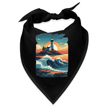 Leuchtturm - Bandana - Schwarz - Vorne
