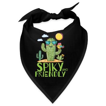 Stachelig und freundlich - Bandana - Schwarz - Vorne