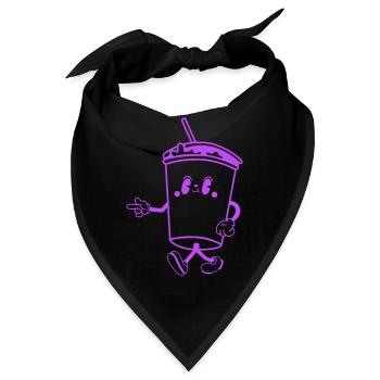 drink cartoon - Bandana - Schwarz - Vorne