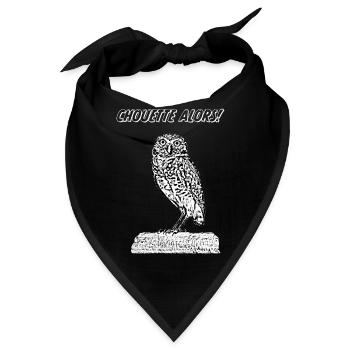 Eule dann - Bandana - Schwarz - Vorne