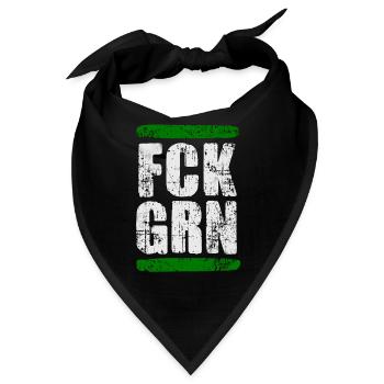FCK GRN - Bandana - Schwarz - Vorne