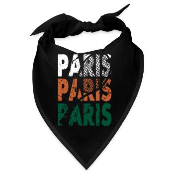 Tennis Shirt Paris Turnier Design Hoodie - Bandana - Schwarz - Vorne