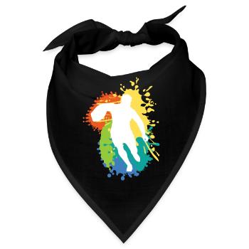 Schöne Grafikdesign-Rugby-Rugby-Geschenkidee - Bandana - Schwarz - Vorne