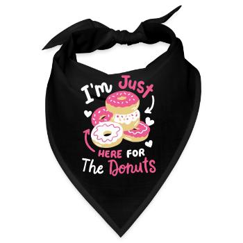 Donuts Donut-Liebhaber - Bandana - Schwarz - Vorne