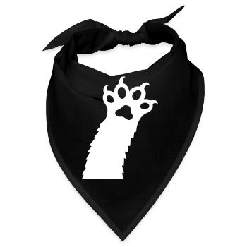 Katzen Klauen Pfoten Tatzen Krallen Silhouette - Bandana - Schwarz - Vorne