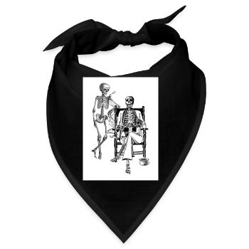 Skelett - Bandana - Schwarz - Vorne