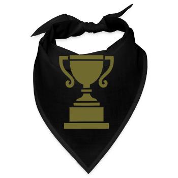 pokal 1 - Bandana - Schwarz - Vorne