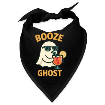 Geisterhafter Schnaps-Enthusiast mit Sonnenbrille - Bandana - Schwarz - Vorne
