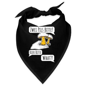 Bier bestellen ist nicht einfach! Pils oder Pilz? - Bandana - Schwarz - Vorne