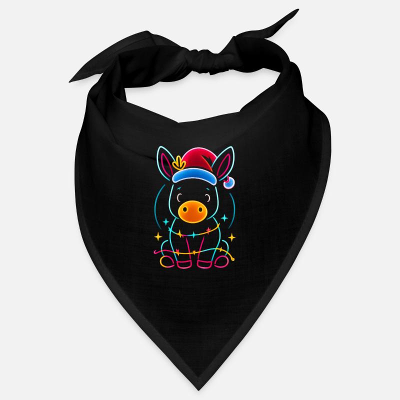 Donkey Elf Noël Drôle Cadeau Bandana