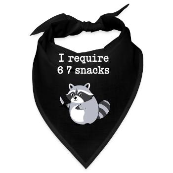 6-7 Internet Meme Cooler 6 7 Waschbär - Bandana - Schwarz - Vorne