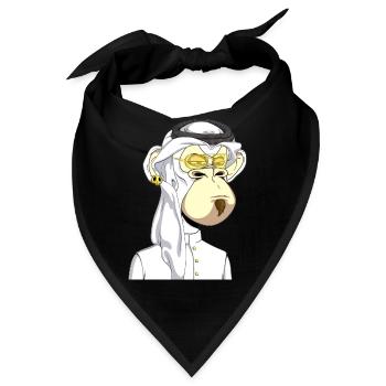Ape mit Goldbrille - Bandana - Schwarz - Vorne
