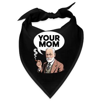 Deine Mutter – lustiges Sigmund Freud T-Shirt - Bandana - Schwarz - Vorne
