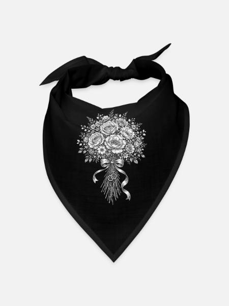 Brautstrauß - Bandana - Schwarz - Vorne