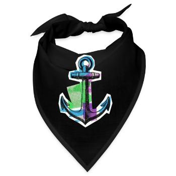 Segler Seefahrer Kapitän - Bandana - Schwarz - Vorne