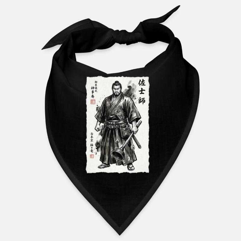 Samurai Handwerker Ukiyo-e Saugnapf Werkzeug Bandana
