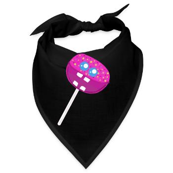 Lustiger Lolli Lollis Kinder Kind - Bandana - Schwarz - Vorne
