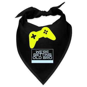 Gamer-Nostalgie: Wir werden älter - Bandana - Schwarz - Vorne
