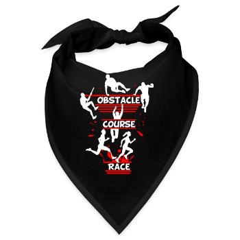 Hindernisparcours – Linien-Hindernisdesign - Bandana - Schwarz - Vorne