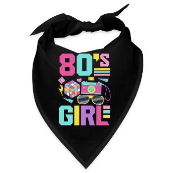 Retro Back to the 80s Vintage Design - Bandana - Schwarz - Vorne