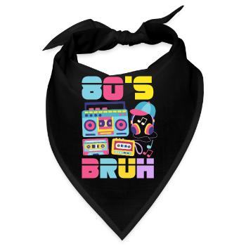 Retro Back to the 80s Vintage Design - Bandana - Schwarz - Vorne