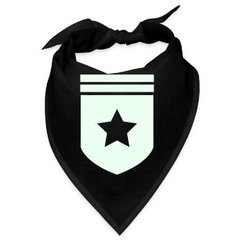 Abzeichen Stern - Bandana - Schwarz - Vorne