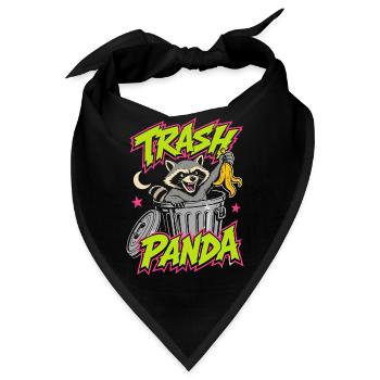 Trash Panda – Frecher Waschbär im Mülleimer - Bandana - Schwarz - Vorne