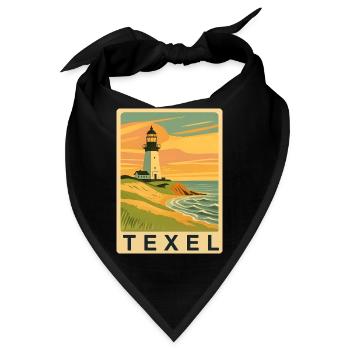 Texel Leuchtturm - Bandana - Schwarz - Vorne