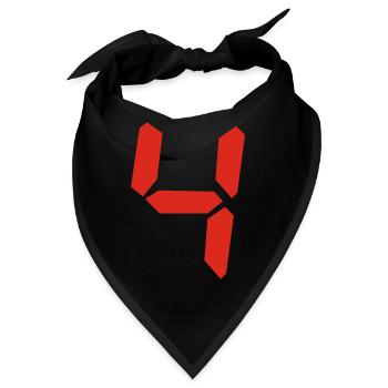 4 - Bandana - Schwarz - Vorne