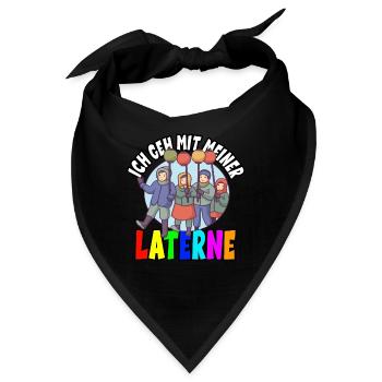 Laternenlauf Sankt Martin St Martin - Bandana - Schwarz - Vorne