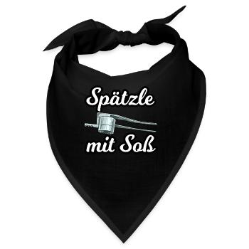 Spätzle mit Soß für einen Schwabe Stuttgarter - Bandana - Schwarz - Vorne