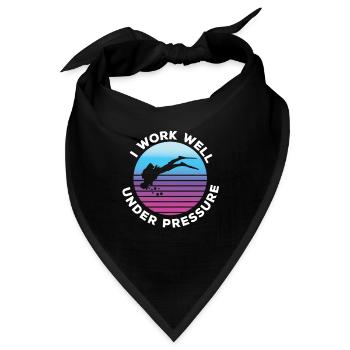 Schwimmer Schwimmen 50 Meter Bahn Brustschwimmen - Bandana - Schwarz - Vorne