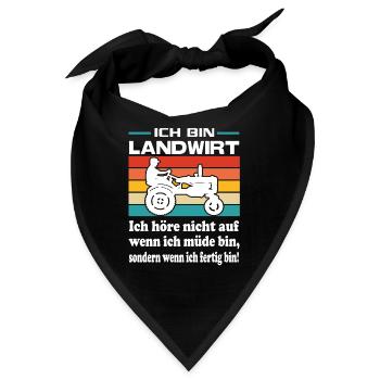 Bauern Protest Landwirt Schnauze voll - Bandana - Schwarz - Vorne