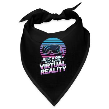 Just a girl who loves Virtual Reality - Bandana - Schwarz - Vorne