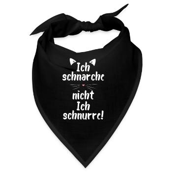 Ich schnarche nicht ich schnurre. Katzen - Bandana - Schwarz - Vorne
