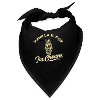 Vanille Ist Für Eiscreme Für Gefrorene Süße Fans - Bandana - Schwarz - Vorne
