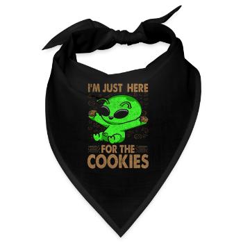 Ich Bin Nur Hier Für Die Kekse Für Bäcker Oder - Bandana - Schwarz - Vorne