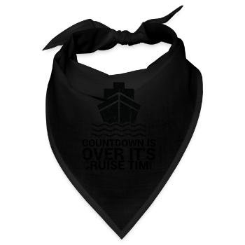 Der Countdown Ist Vorbei, Es Ist Kreuzfahrtzeit - Bandana - Schwarz - Vorne