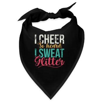 Ich Jubele So, Dass Ich Glitzer Für Cheerleader - Bandana - Schwarz - Vorne