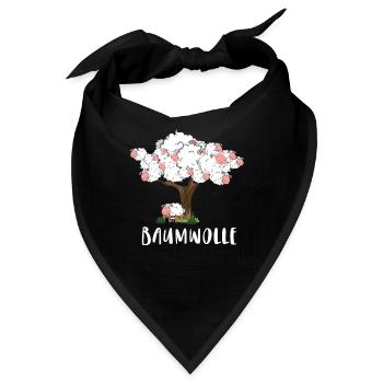 Baumwolle Wortspiel Schaf auf Baum, Schaf - Bandana - Schwarz - Vorne